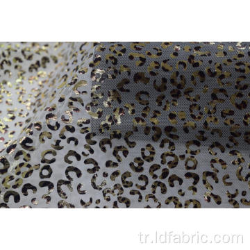 % 100 Polyester Leopar Desenli Örgü Kumaş